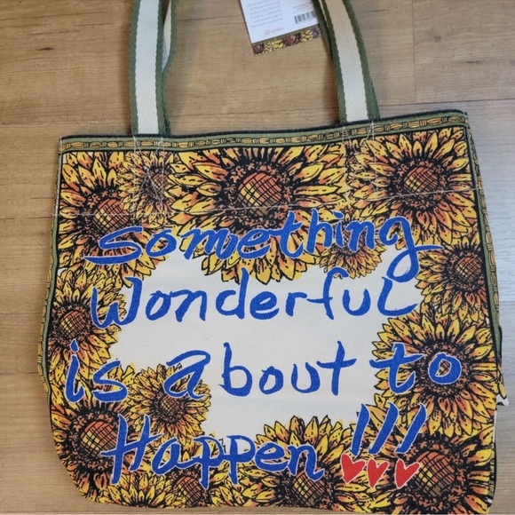 Sunflower Heart Love Tote Bag - Picture 5 of 12